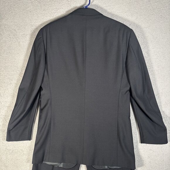 Zanieri Zignone Super 100 Wool Tuxedo 2‎ Piece Men’s Size 42R/30W Black Wedding - Picture 15 of 16